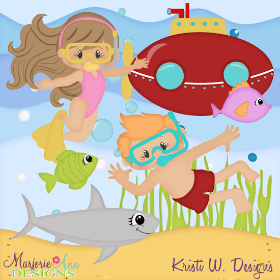 Diving Fun SVG Cutting Files Includes Clipart - Click Image to Close